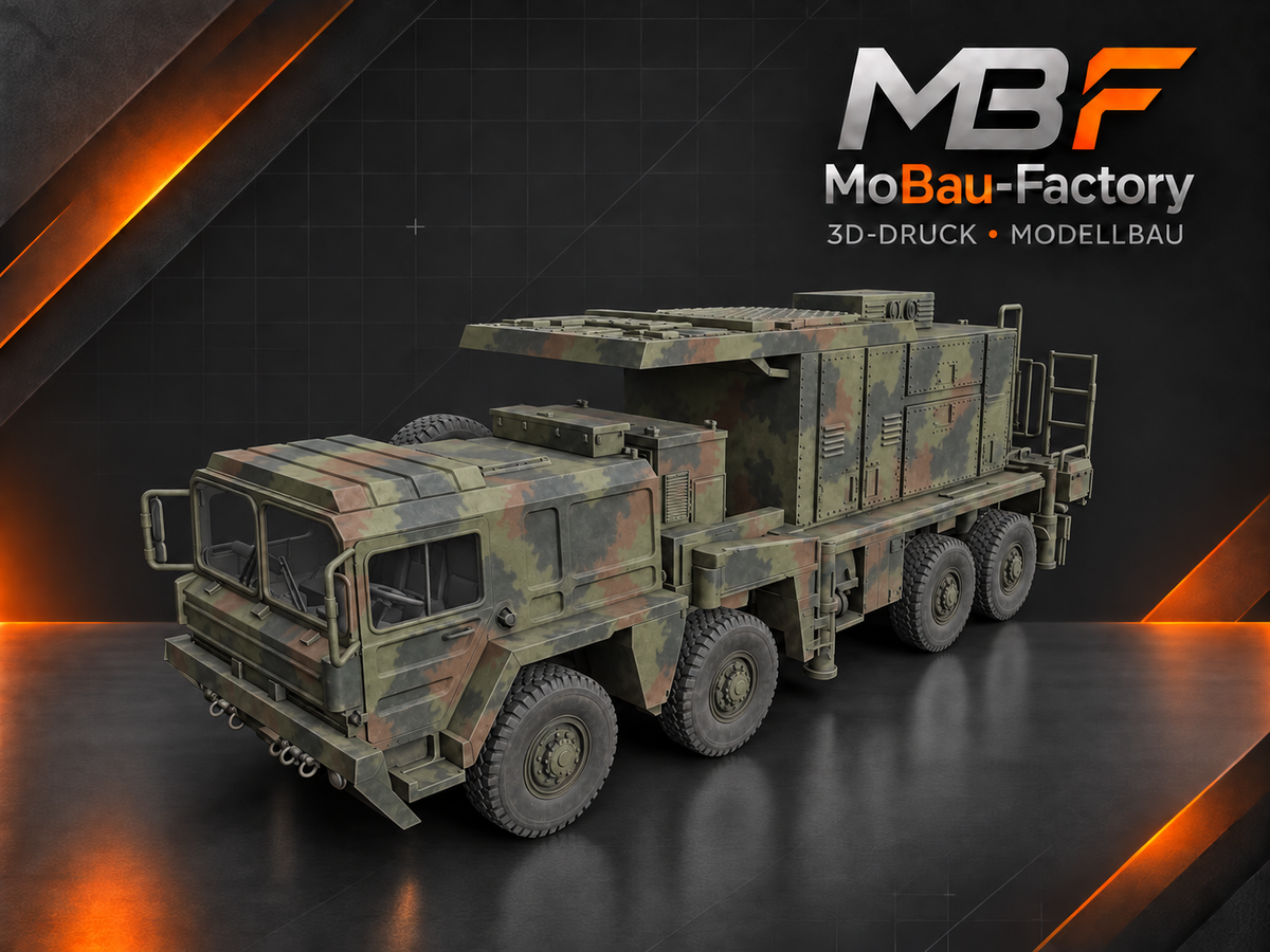 PATRIOT-Multifunktionsradar auf einem MAN KAT 1 A1 8×8 im Transport-Modus