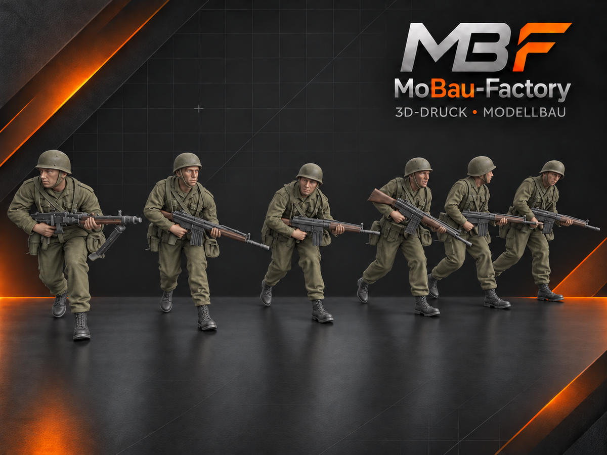6 Bundeswehrsoldaten – im Sturmangriff mit MG und G3