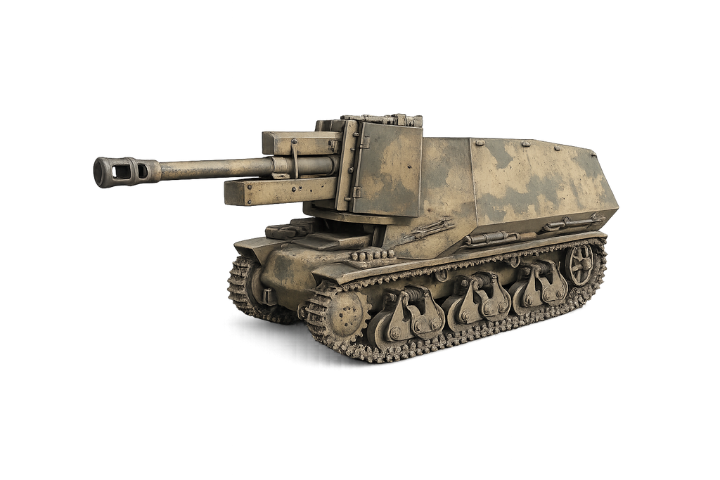 10,5-cm-leFH 18 (Sf.) auf Geschützwagen 39H(f) Französischer Hotchkiss H39 Selbstfahrende Feldhaubitze