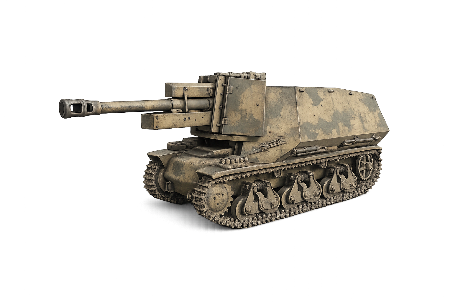 10,5-cm-leFH 18 (Sf.) auf Geschützwagen 39H(f) Französischer Hotchkiss H39 Selbstfahrende Feldhaubitze