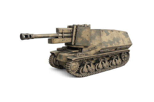 10,5-cm-leFH 18 (Sf.) auf Geschützwagen 39H(f) Französischer Hotchkiss H39 Selbstfahrende Feldhaubitze
