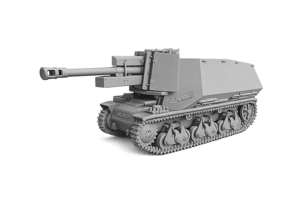 10,5-cm-leFH 18 (Sf.) auf Geschützwagen 39H(f) Französischer Hotchkiss H39 Selbstfahrende Feldhaubitze