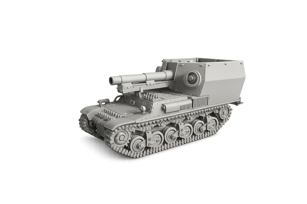 Sd.Kfz. 135/1 15-cm-sFH 13/1 (Sf.) auf Geschützwagen Lorraine Schlepper (f) Transport-Modus (Kopie)