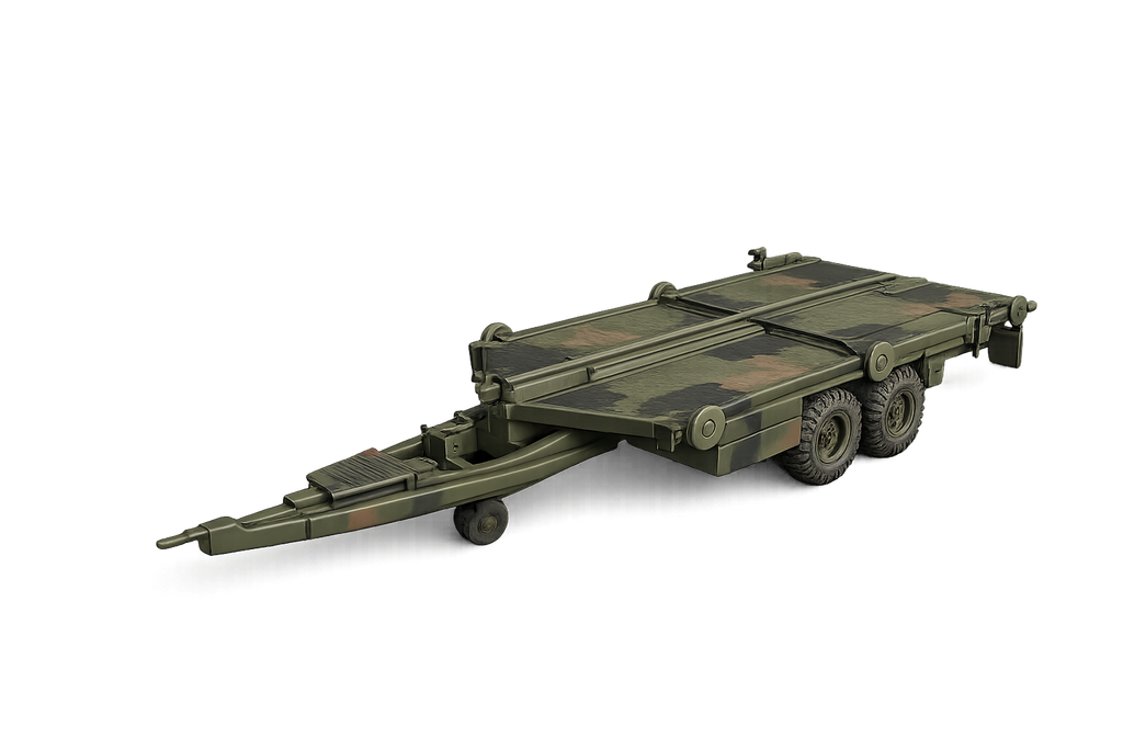 Zweiachsiger Spezialanhänger Transportanhänger für FSB-Abschnitte und Motorboot 3