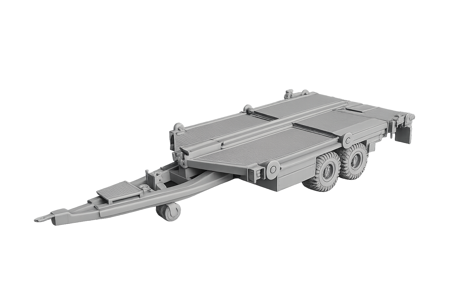 Zweiachsiger Spezialanhänger Transportanhänger für FSB-Abschnitte und Motorboot 3
