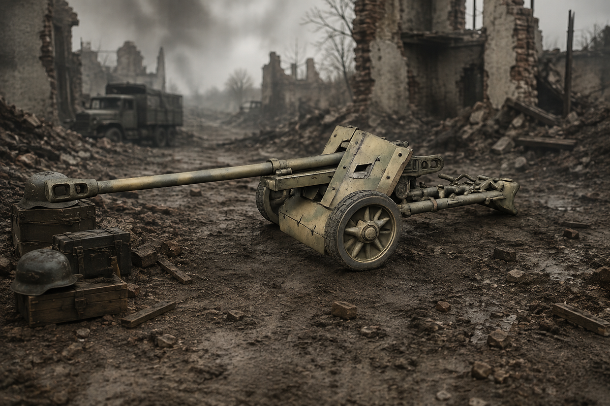 5-cm-Pak 38 Gezogene Panzerabwehrkanone Transport-Modus