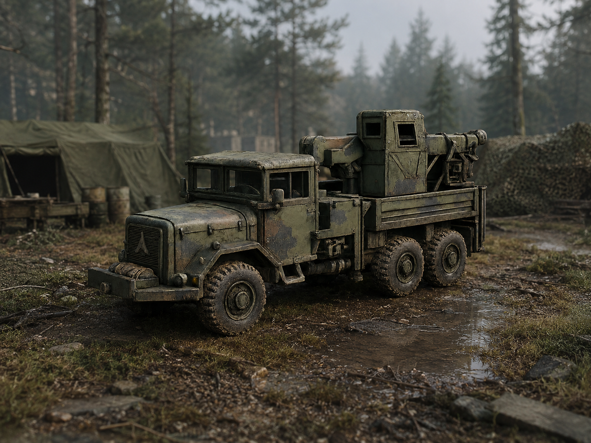 Magirus-Deutz 178 D 15 A Schwerer hochgeländegängiger Kran- und Transportlastkraftwagen