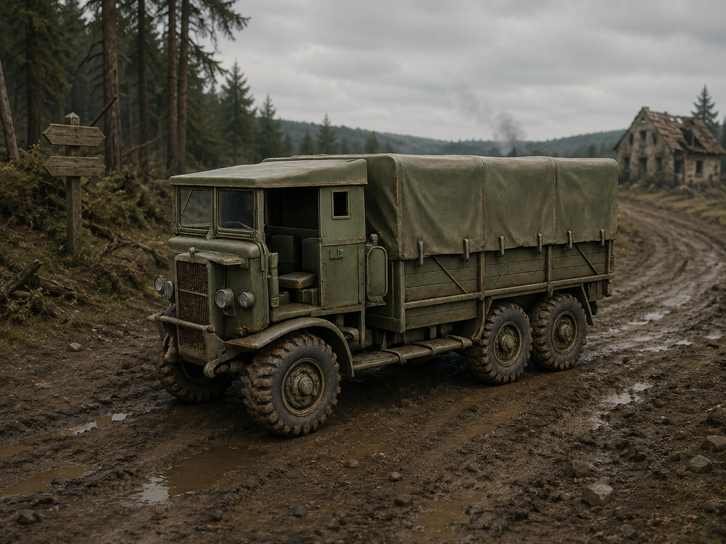 Leyland Retriever Mittelschwerer militärischer Lastkraftwagen mit Planenaufbau
