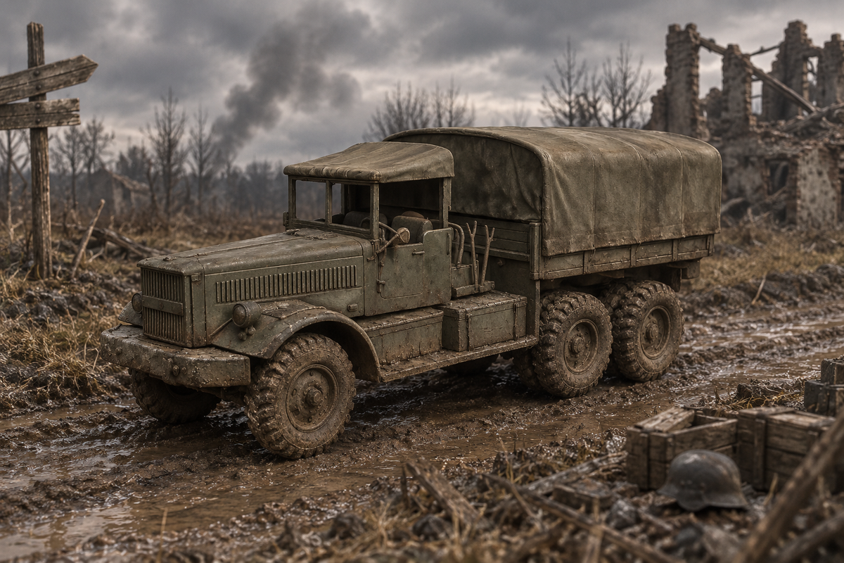 M20 Schwere Panzertransporter- und Ballastzugmaschine mit Leichte Kabinenausführung mit geschlossenem Planenaufbau