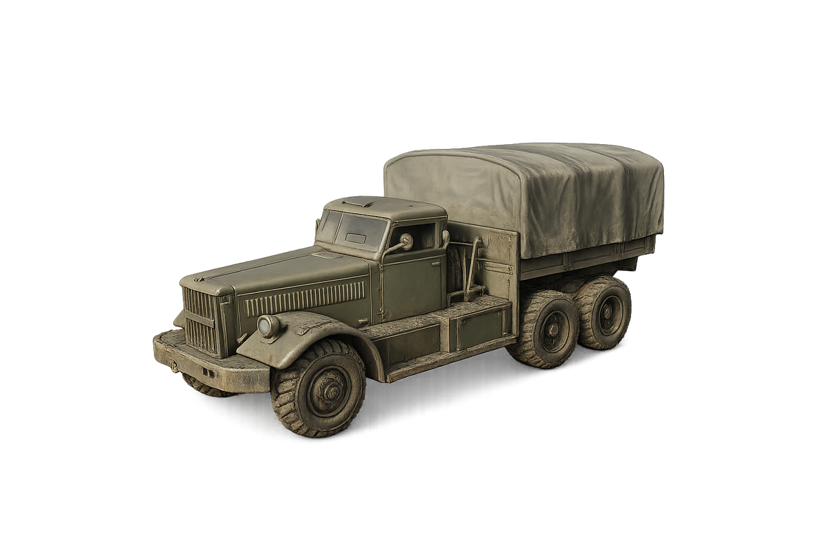 M20 Schwere Panzertransporter- und Ballastzugmaschine mit Panzerscheibe und geschlossener Planenaufbau