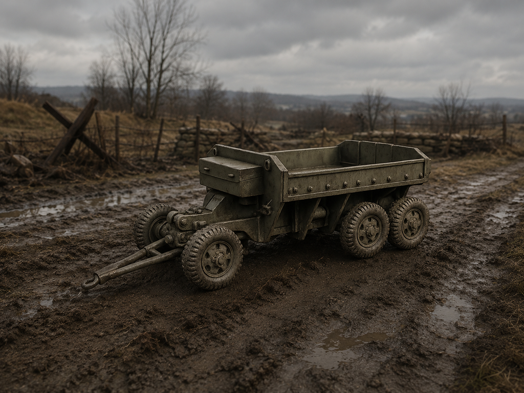 M23 Schwerer vierrädriger Munitionsanhänger Geöffneter Aufbau