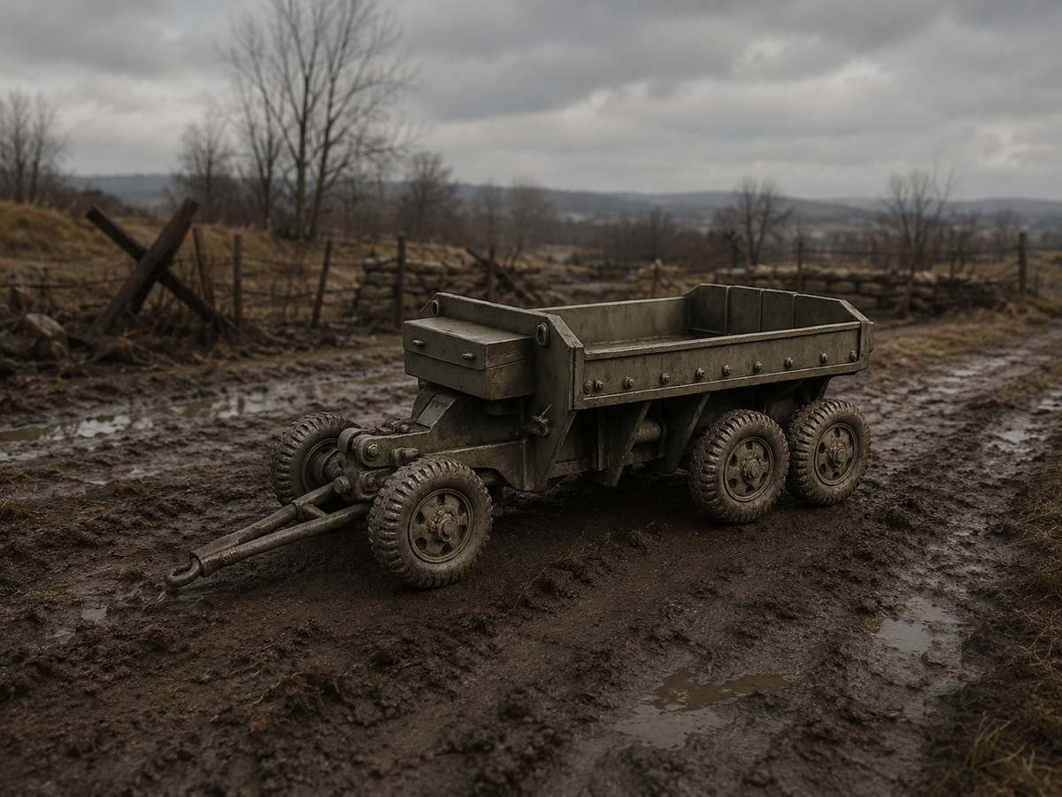M23 Schwerer vierrädriger Munitionsanhänger Geöffneter Aufbau