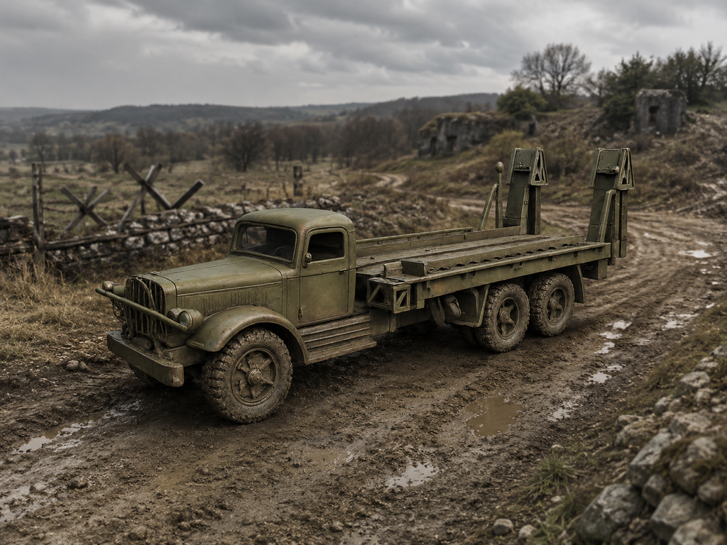 White 920 Schwerer Panzertransporter mit fest aufgebauter Ladeplattform