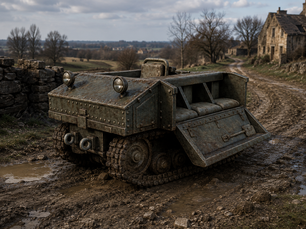 Vickers Utility Tractor VLC Leichter ungepanzerter Vollketten-Artillerieschlepper Klappen unten