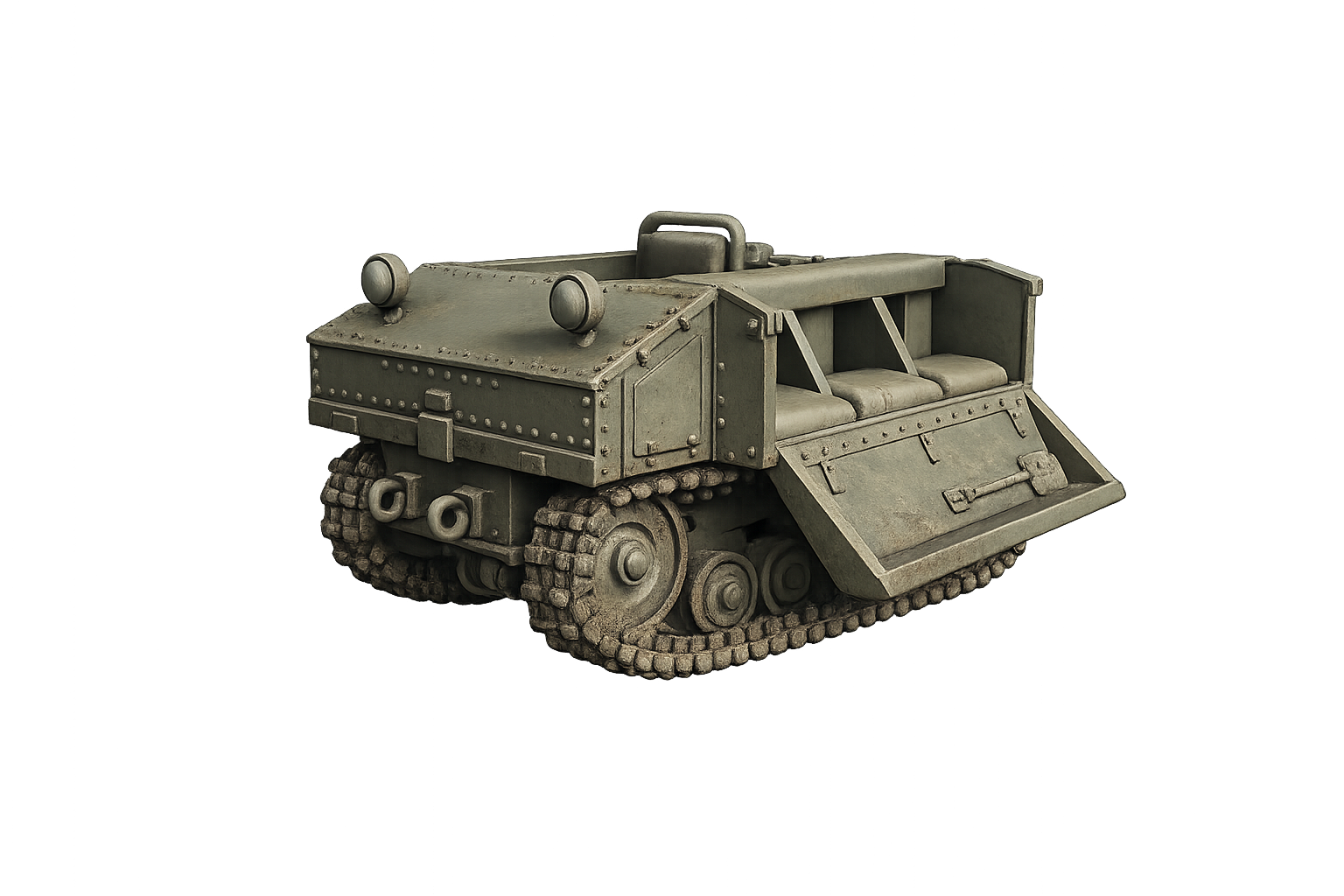Vickers Utility Tractor VLC Leichter ungepanzerter Vollketten-Artillerieschlepper Klappen unten