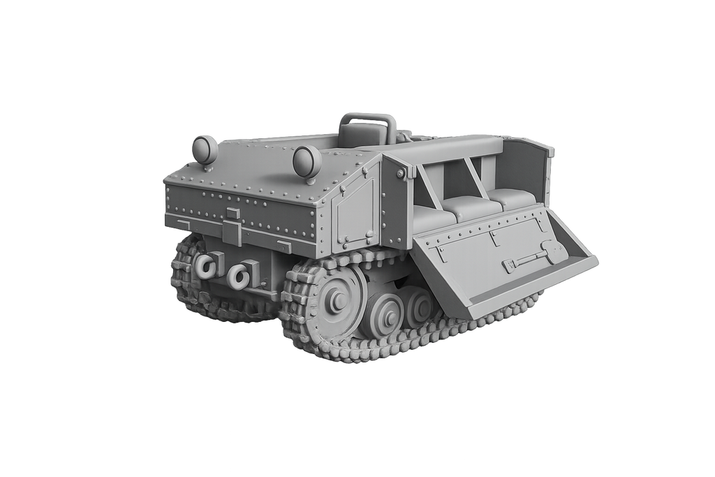 Vickers Utility Tractor VLC Leichter ungepanzerter Vollketten-Artillerieschlepper Klappen unten