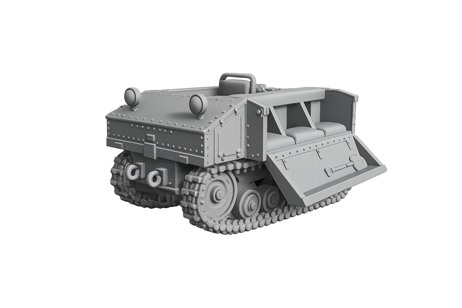 Vickers Utility Tractor VLC Leichter ungepanzerter Vollketten-Artillerieschlepper Klappen unten