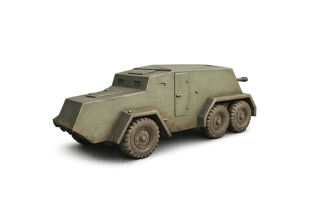 ACS Thornycroft Amazon 6×4 S.P. 17-pdr AT Gepanzerte selbstfahrende Panzerabwehrkanone Transport-Modus