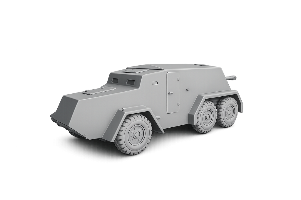 ACS Thornycroft Amazon 6×4 S.P. 17-pdr AT Gepanzerte selbstfahrende Panzerabwehrkanone Transport-Modus