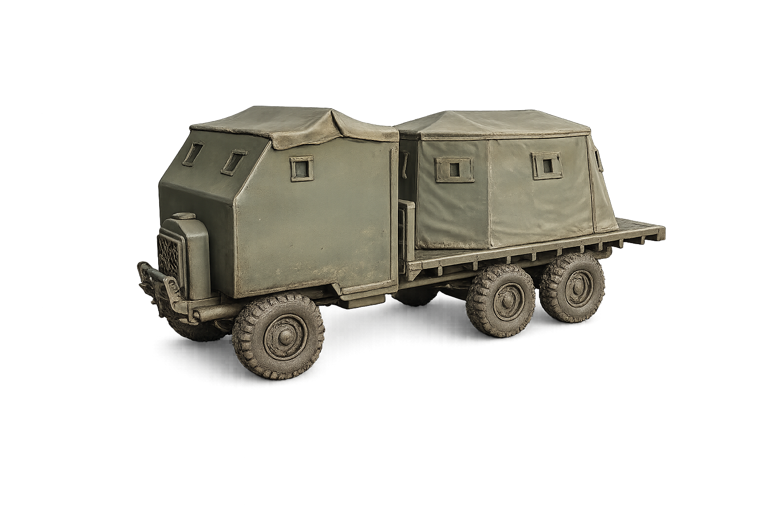 Type 2 Bison Mobile Pillbox Improvisierter gepanzerter Lastwagen und mobiler Bunker
