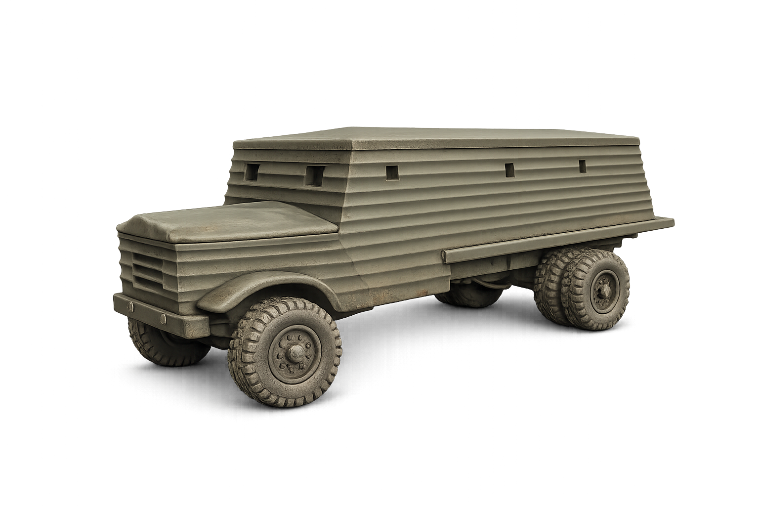 Type 3 Bison Mobile Pillbox Improvisierter gepanzerter Lastwagen und mobiler Bunker