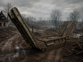 Churchill ARK Gepanzerter Rampenträger und Behelfsbrücke Hochgeklappte Einsatzstellung