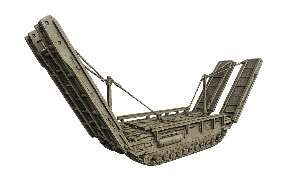 Churchill ARK Gepanzerter Rampenträger und Behelfsbrücke Hochgeklappte Einsatzstellung