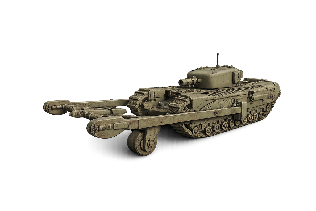 Churchill Mk. IV AVRE Gepanzerter Pionier- und Minenräumpanzer mit Minenroller