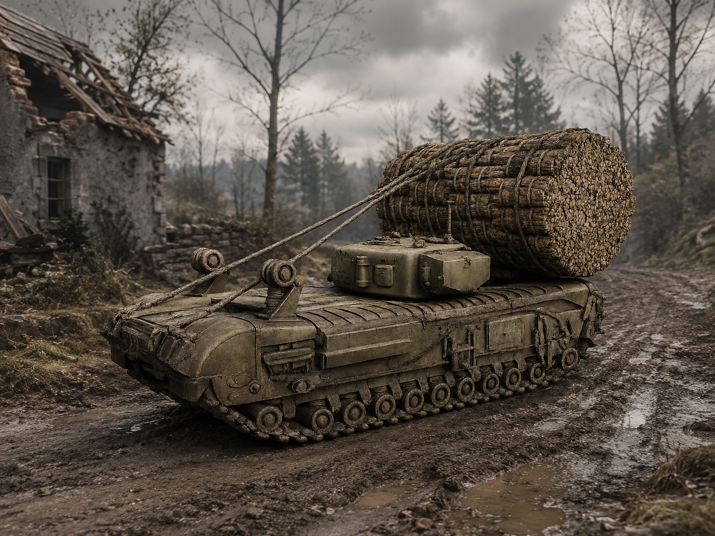 Churchill Mk. IV Gepanzerter Pionier- und Hindernisräumpanzer mit Faschinenträger