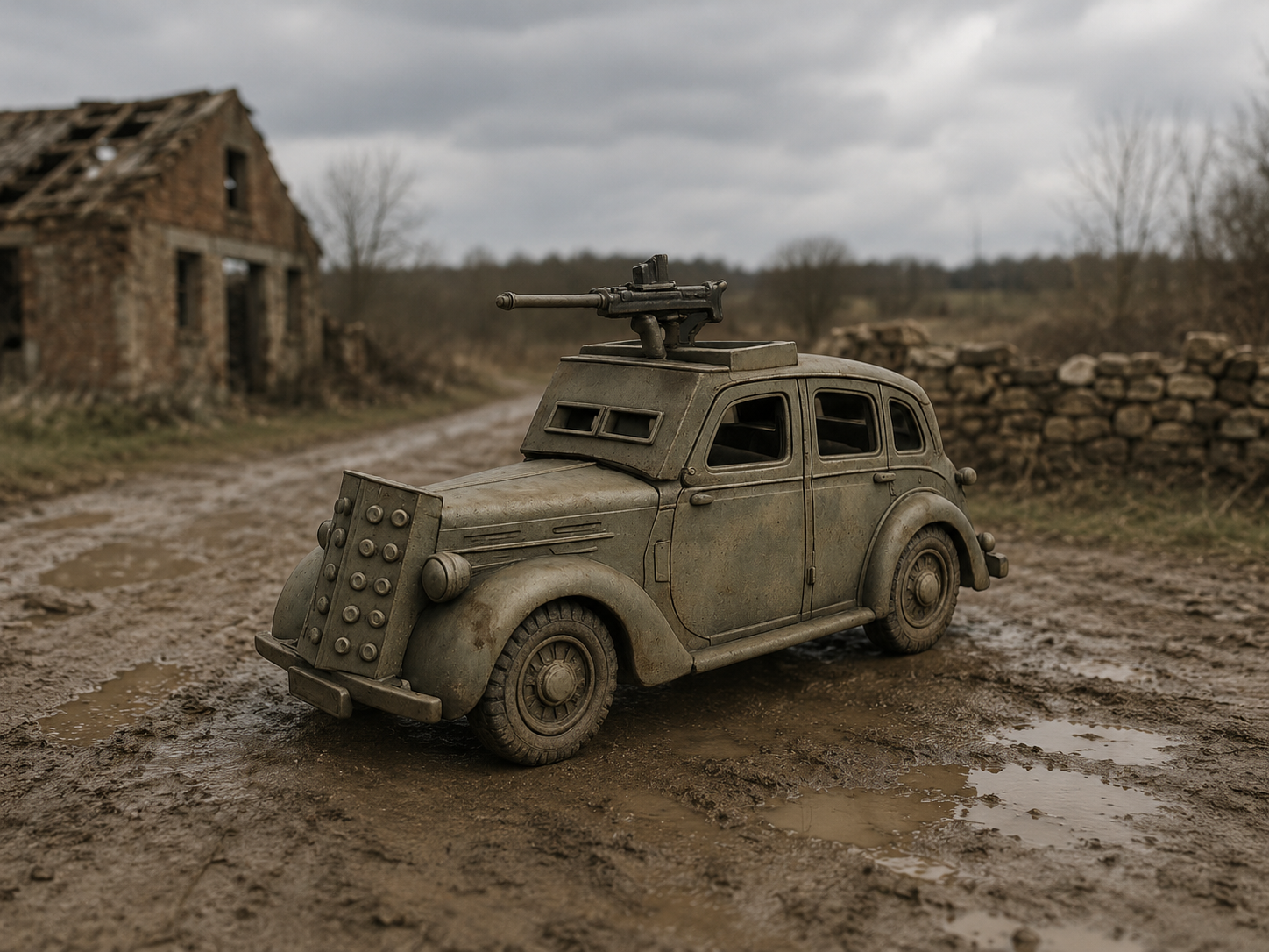 Home Guard „Malcolm Campbell“ Improvisierter leichter Panzerwagen