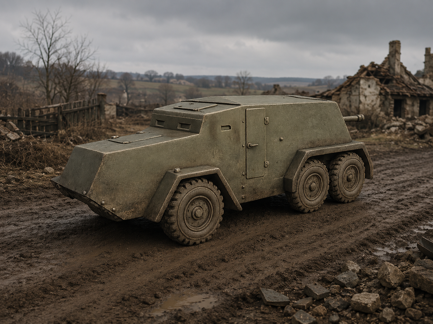 ACS Thornycroft Amazon 6×4 S.P. 17-pdr AT Gepanzerte selbstfahrende Panzerabwehrkanone