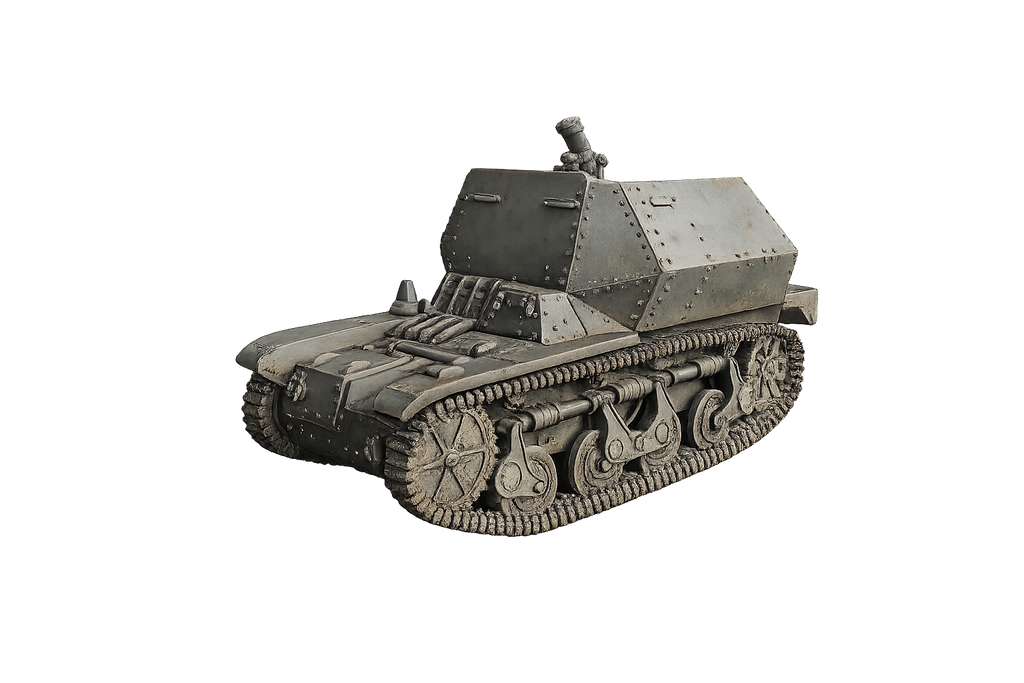 8 cm schwere Granatwerfer 34 auf Panzerspähwagen AMR 35(f)