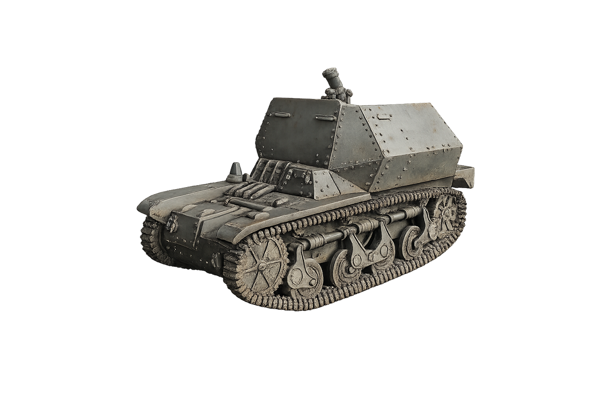 8 cm schwere Granatwerfer 34 auf Panzerspähwagen AMR 35(f)