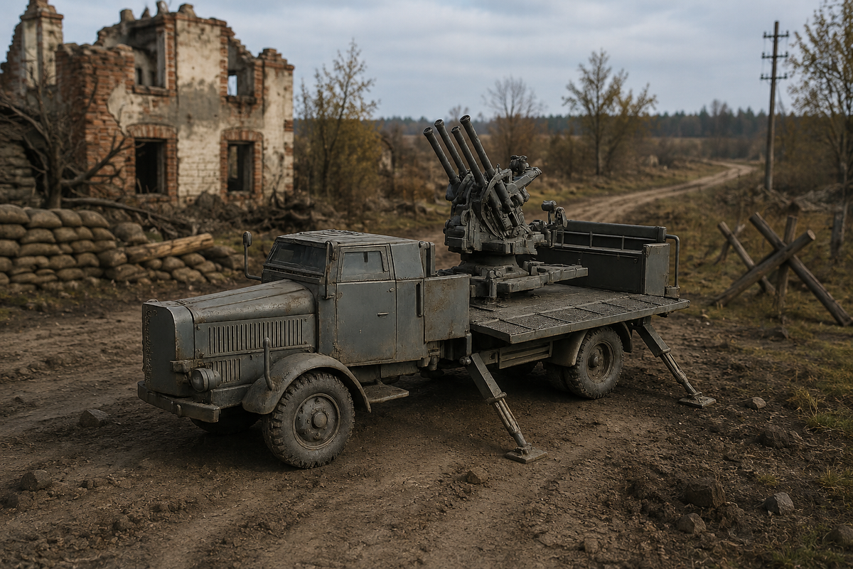 Mercedes-Benz L 4500 A als Flakwagen mit 2-cm-Flakvierling 38 Aktiv-Modus