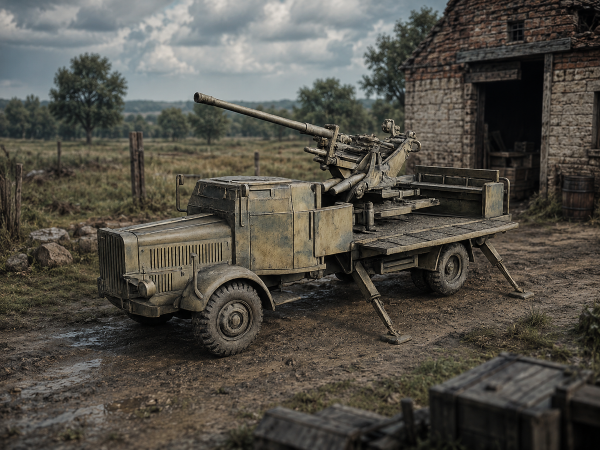 Mercedes-Benz L 4500 A als Flakwagen mit 3,7-cm-Flak 37 Aktiv-Modus