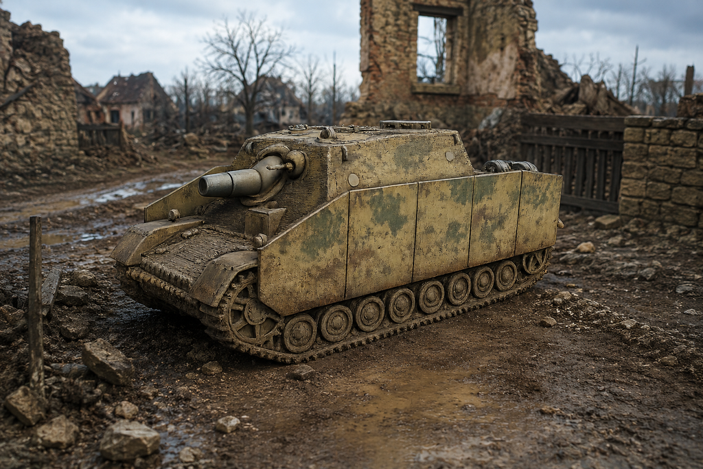 Sd.Kfz. 166 „Brummbär“ Sturmpanzer IV mit seitlichen Schürzen und Zimmerit-Beschichtung