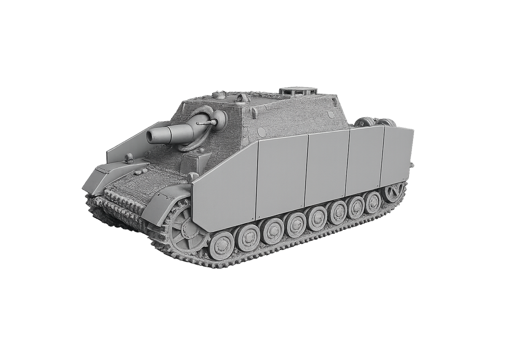 Sd.Kfz. 166 „Brummbär“ Sturmpanzer IV mit seitlichen Schürzen und Zimmerit-Beschichtung