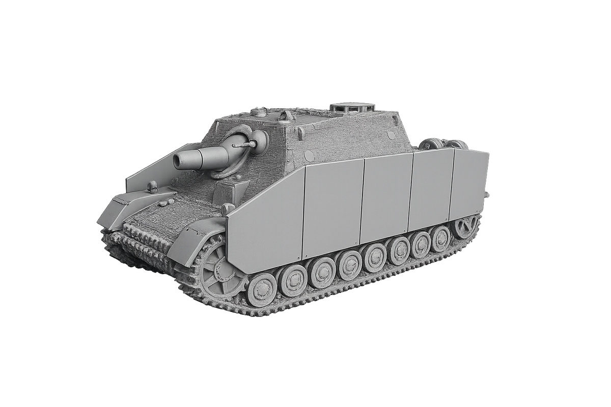 Sd.Kfz. 166 „Brummbär“ Sturmpanzer IV mit seitlichen Schürzen und Zimmerit-Beschichtung