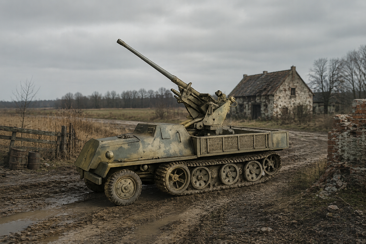 sWS Schwerer Wehrmachtschlepper Gepanzerte Ausführung mit 3,7-cm-Flak 37
