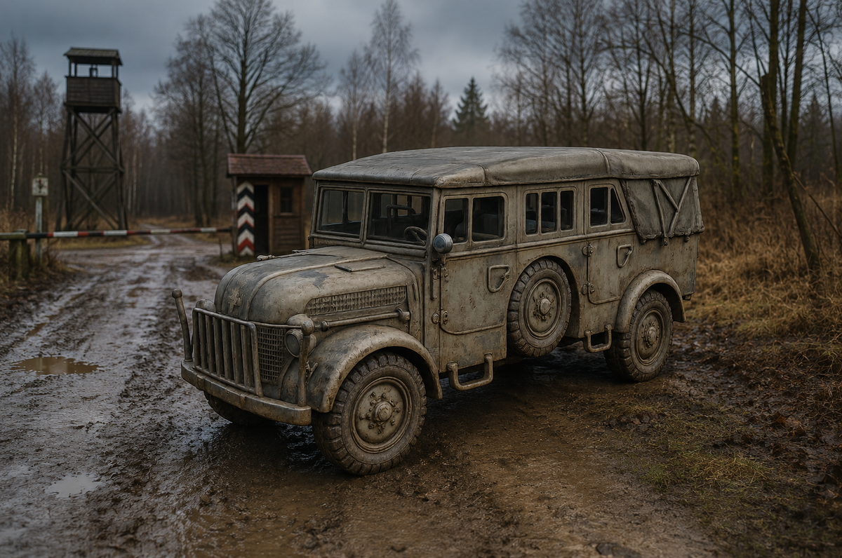 Steyr 1500A Geländegängiger Mannschafts- und Transportwagen Verdeck geschlossen