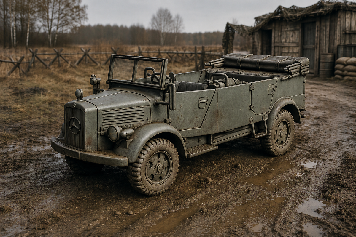 Kfz. 70 Mercedes-Benz L 1500 A Mannschaftskraftwagen geöffnetem Verdeck