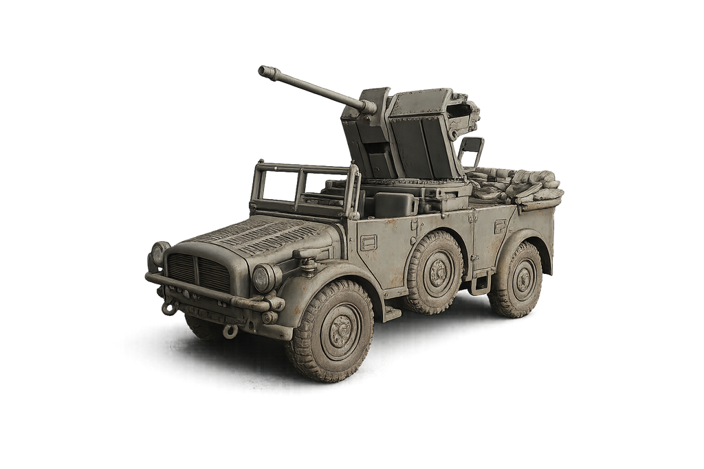 Horch 108 mit 2-cm-Flak 30 Schwerer geländegängiger Einheits-Pkw mit aufgesetztem Flugabwehrgeschütz