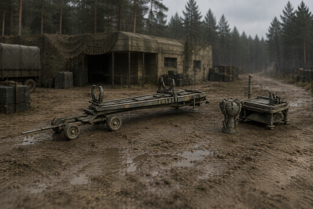 Meillerwagen Transport- und Aufrichtanhänger für die V2-Rakete