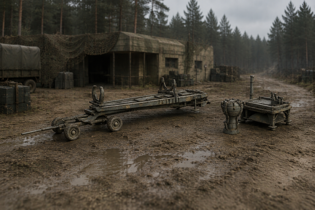 Meillerwagen Transport- und Aufrichtanhänger für die V2-Rakete