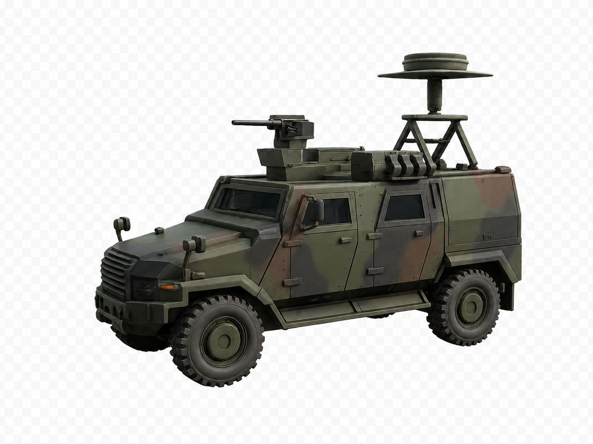 MOWAG EAGLE V 4x4 EMU Geschütztes taktisches Aufklärungs- und Überwachungsfahrzeug EMU ausgefahren
