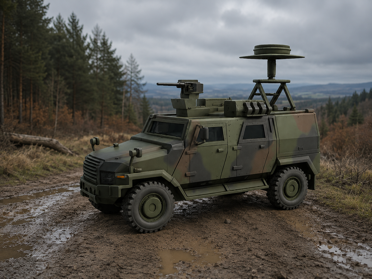 MOWAG EAGLE V 4x4 EMU Geschütztes taktisches Aufklärungs- und Überwachungsfahrzeug EMU ausgefahren