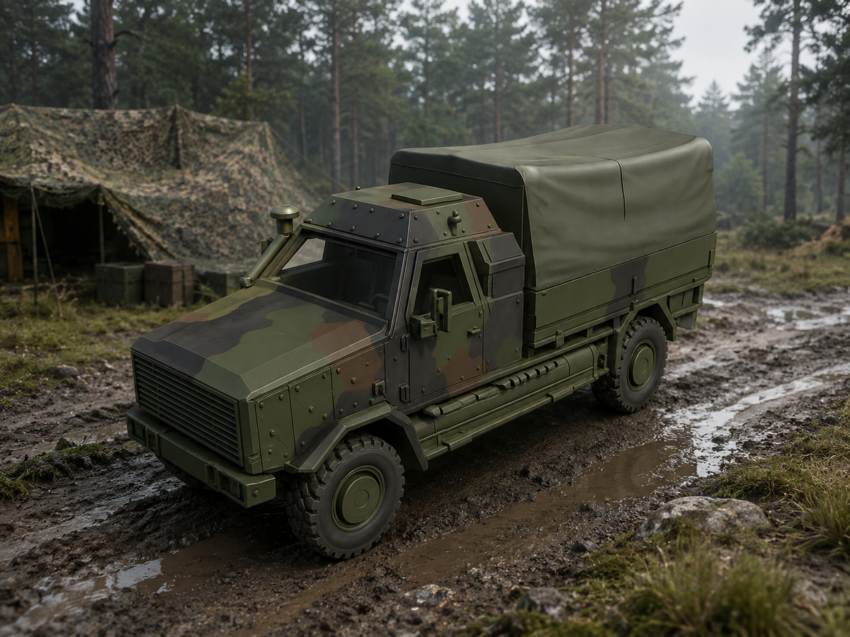 ATF Dingo 2 Geschütztes Transport- und Logistikfahrzeug Pritsche mit Planenaufbau