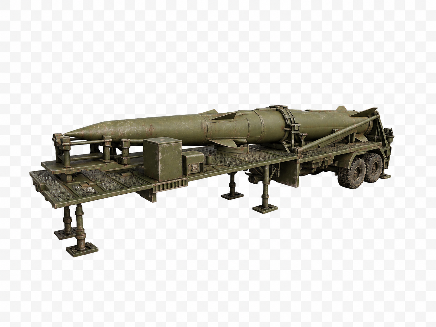 Pershing II auf Transport- und Startanhänger