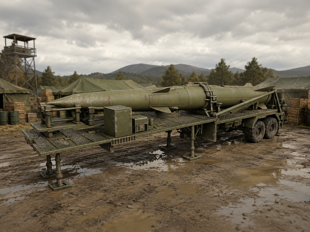 Pershing II auf Transport- und Startanhänger