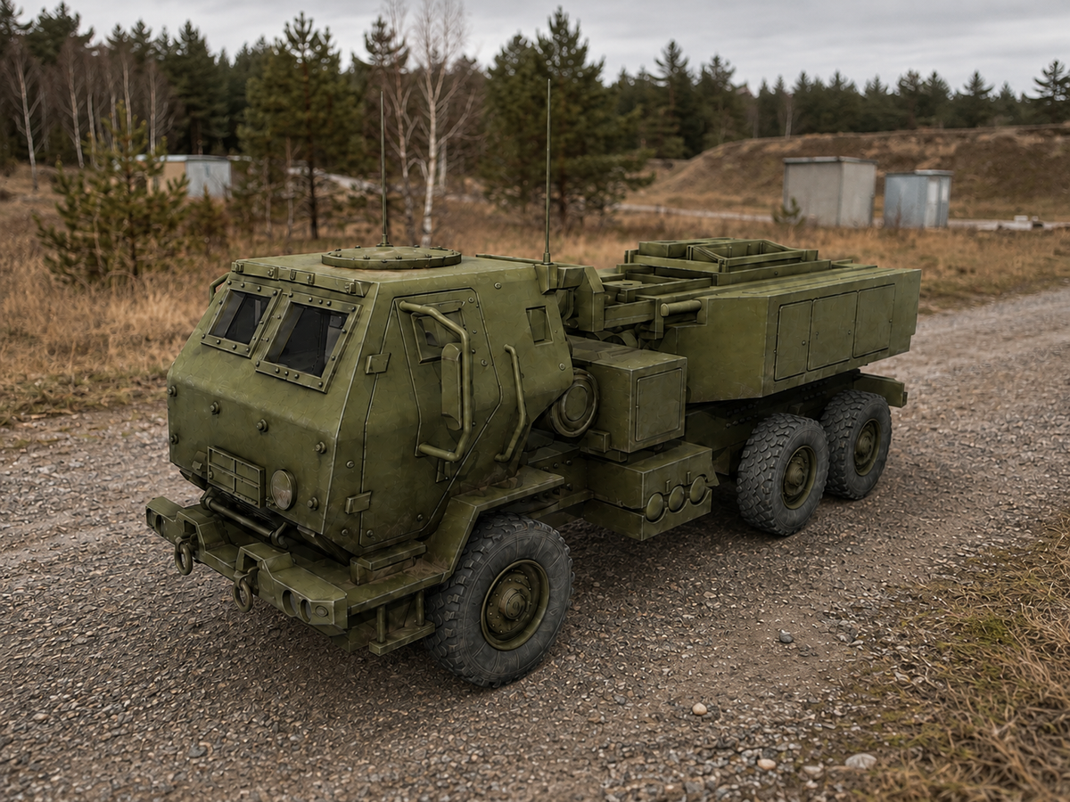 M142 HIMARS GMLRS Hochmobiler Mehrfachraketenwerfer im Transport-Modus
